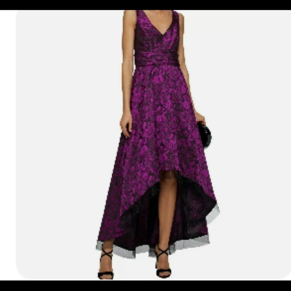 Mikael Aghal hi-low evening gown  orchid 10 NWT